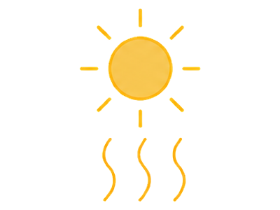 西日が当たって暑い